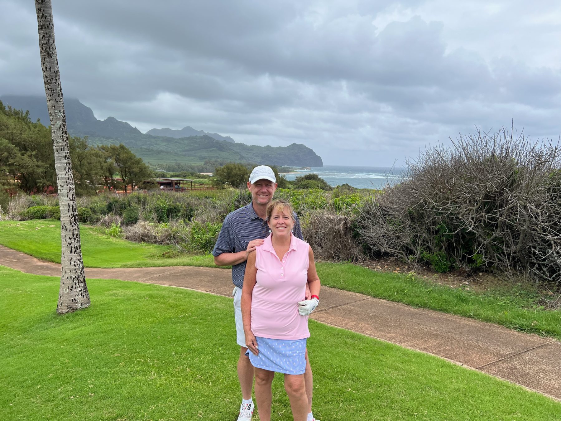 The two of us above the coast