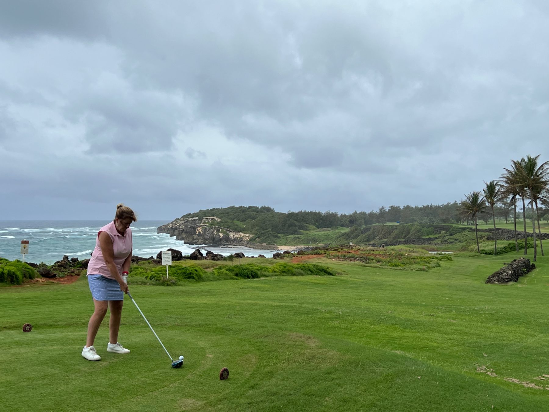 Cliffside tee shot