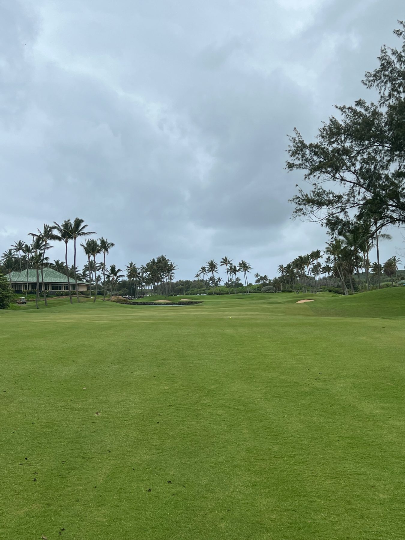 Eighteenth fairway toward the clubhouse