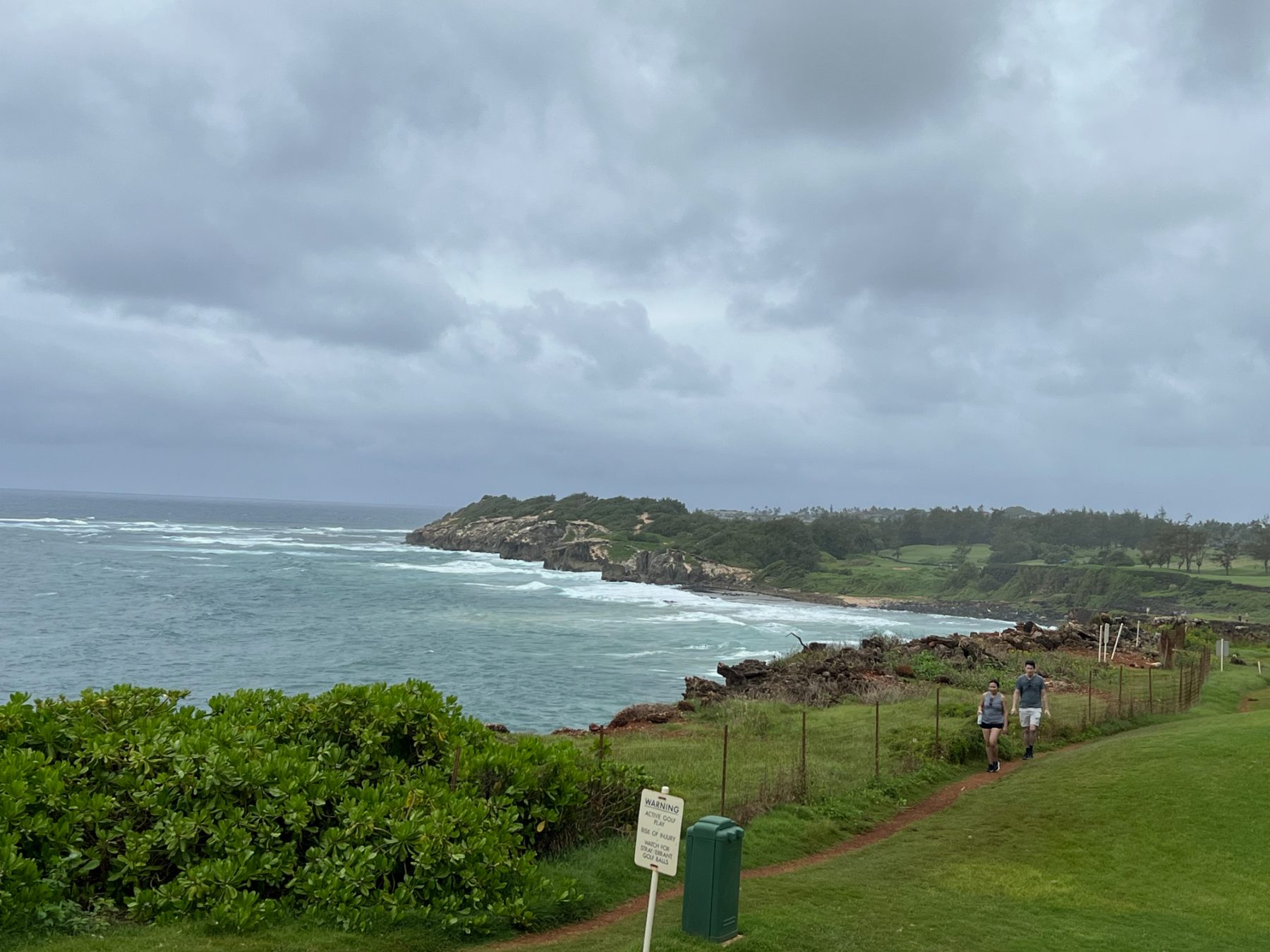 Walkers on the coastal trail