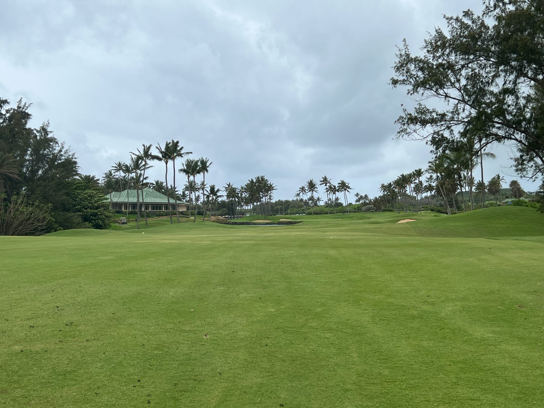 Approaching the clubhouse